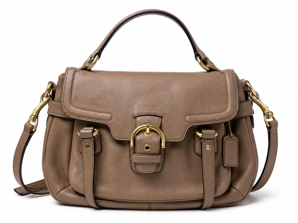 Coach Legacy Soft Leather Taupe Mushroom Brass Hardware